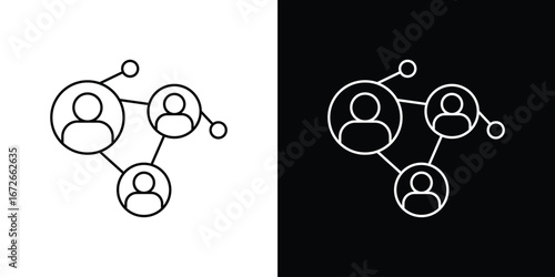 Social network icon Lineal Style Vector Illustration. Vector symbol pictogram