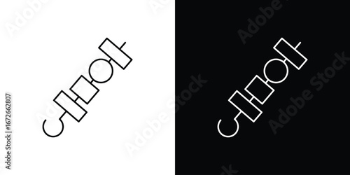 Skewer icon Lineal Style Vector Illustration. Vector symbol pictogram