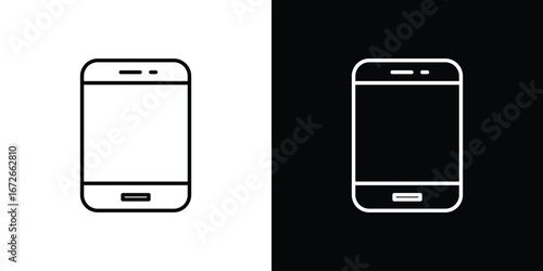 Smartphone icon Lineal Style Vector Illustration. Vector symbol pictogram