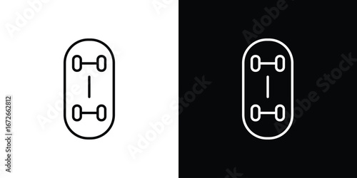 Skateboard icon Lineal Style Vector Illustration. Vector symbol pictogram