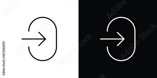 Sign out icon Lineal Style Vector Illustration. Vector symbol pictogram