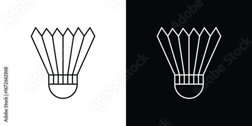 Shuttlecock icon Lineal Style Vector Illustration. Vector symbol pictogram