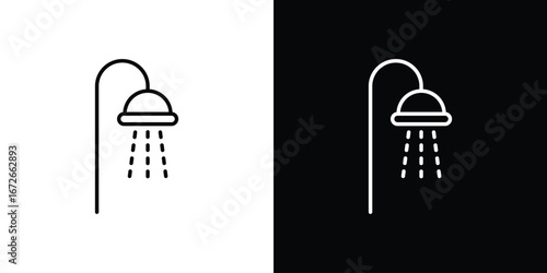 Shower icon Lineal Style Vector Illustration. Vector symbol pictogram