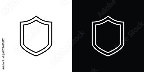 Shield icon Lineal Style Vector Illustration. Vector symbol pictogram