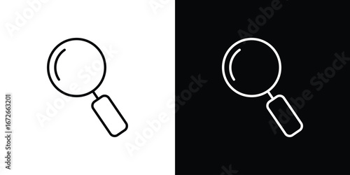 Search icon Lineal Style Vector Illustration. Vector symbol pictogram