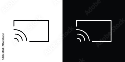 Screencast icon Lineal Style Vector Illustration. Vector symbol pictogram