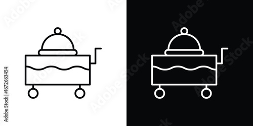 Room service icon Lineal Style Vector Illustration. Vector symbol pictogram