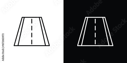 Road icon Lineal Style Vector Illustration. Vector symbol pictogram
