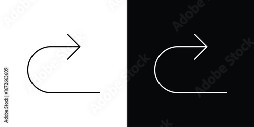 Redo icon Lineal Style Vector Illustration. Vector symbol pictogram