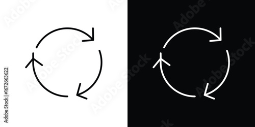 Recycle icon Lineal Style Vector Illustration. Vector symbol pictogram