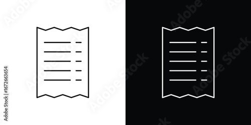 Receipt icon Lineal Style Vector Illustration. Vector symbol pictogram