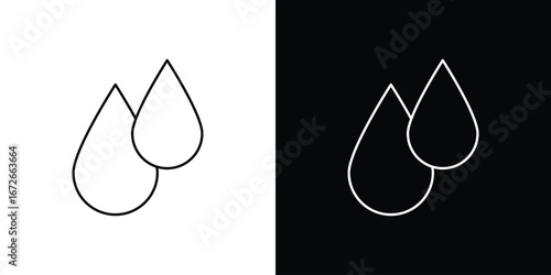 Raindrops icon Lineal Style Vector Illustration. Vector symbol pictogram