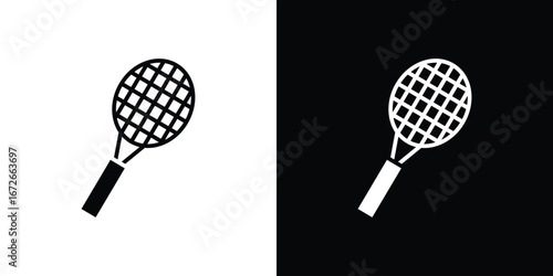 Racquet icon Lineal Style Vector Illustration. Vector symbol pictogram