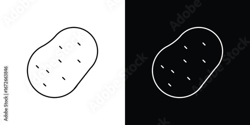 Potato icon Lineal Style Vector Illustration. Vector symbol pictogram