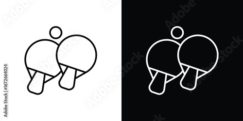 Ping pong icon Lineal Style Vector Illustration. Vector symbol pictogram