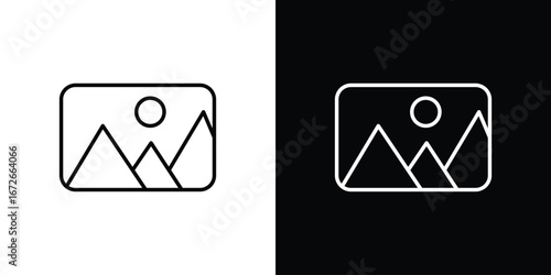 Picture icon Lineal Style Vector Illustration. Vector symbol pictogram