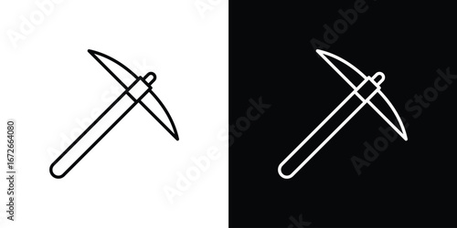 Pickaxe icon Lineal Style Vector Illustration. Vector symbol pictogram