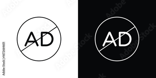 No audio description icon Lineal Style Vector Illustration. Vector symbol pictogram