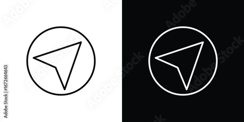 Navigation icon Lineal Style Vector Illustration. Vector symbol pictogram