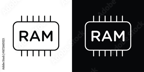 Memory icon Lineal Style Vector Illustration. Vector symbol pictogram