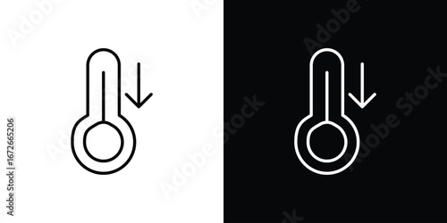 Low Temperature icon Lineal Style Vector Illustration. Vector symbol pictogram