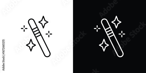 Magic wand icon Lineal Style Vector Illustration. Vector symbol pictogram