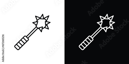 Mace icon Lineal Style Vector Illustration. Vector symbol pictogram