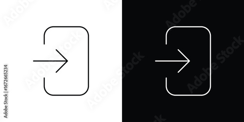 Log out icon Lineal Style Vector Illustration. Vector symbol pictogram