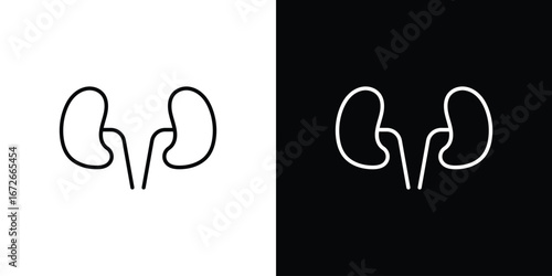 Kidneys icon Lineal Style Vector Illustration. Vector symbol pictogram