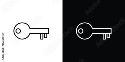 key icon Lineal Style Vector Illustration. Vector symbol pictogram