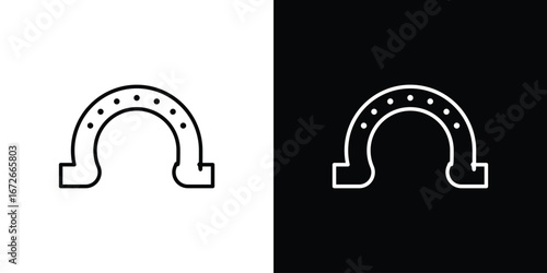 Horseshoe icon Lineal Style Vector Illustration. Vector symbol pictogram