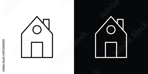 Home icon Lineal Style Vector Illustration. Vector symbol pictogram