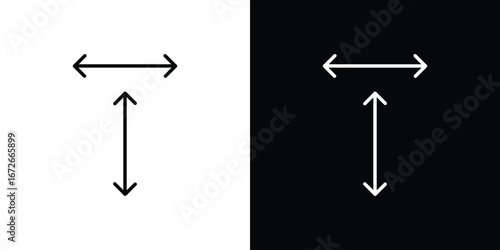 Height and width icon Lineal Style Vector Illustration. Vector symbol pictogram