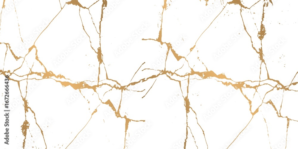 Fototapeta premium White Background with Gold Vein Abstract Texture