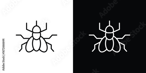 Fly insect icon Lineal Style Vector Illustration. Vector symbol pictogram