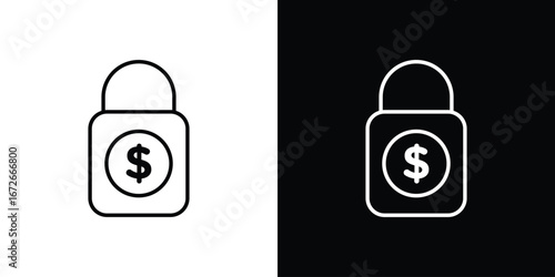 Fixed price icon Lineal Style Vector Illustration. Vector symbol pictogram
