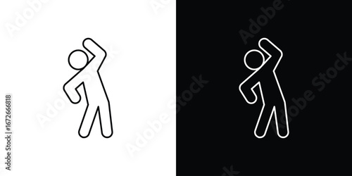Fitness exercise icon Lineal Style Vector Illustration. Vector symbol pictogram