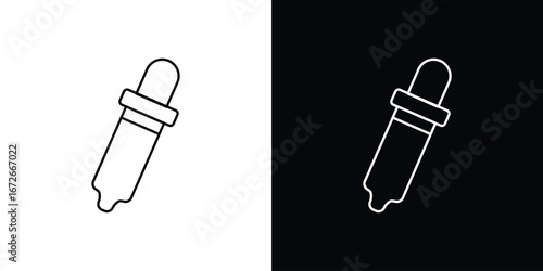 Eye dropper icon Lineal Style Vector Illustration. Vector symbol pictogram