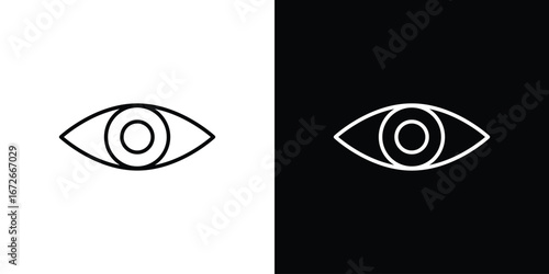 Eye icon Lineal Style Vector Illustration. Vector symbol pictogram