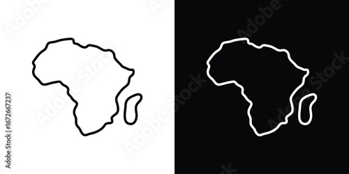 Earth africa icon Lineal Style Vector Illustration. Vector symbol pictogram
