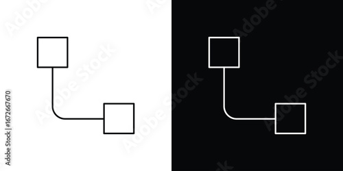 Diagram nested icon Lineal Style Vector Illustration. Vector symbol pictogram