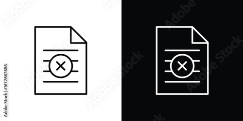 Delete Document icon Lineal Style Vector Illustration. Vector symbol pictogram