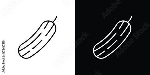 Cucumber icon Lineal Style Vector Illustration. Vector symbol pictogram