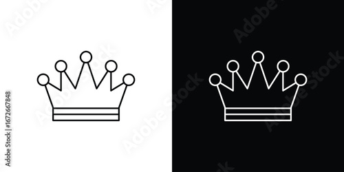 Crown icon Lineal Style Vector Illustration. Vector symbol pictogram
