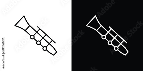 Clarinet icon Lineal Style Vector Illustration. Vector symbol pictogram