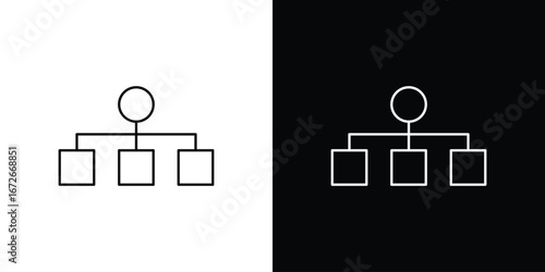 Chart tree icon Lineal Style Vector Illustration. Vector symbol pictogram