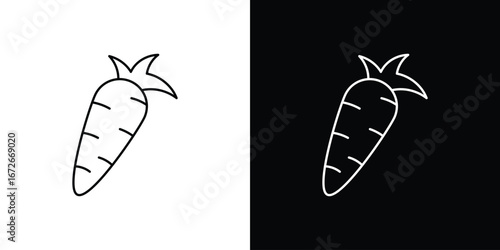 Carrot icon Lineal Style Vector Illustration. Vector symbol pictogram