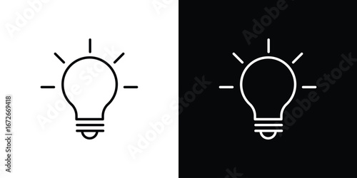 Bulb icon Lineal Style Vector Illustration. Vector symbol pictogram