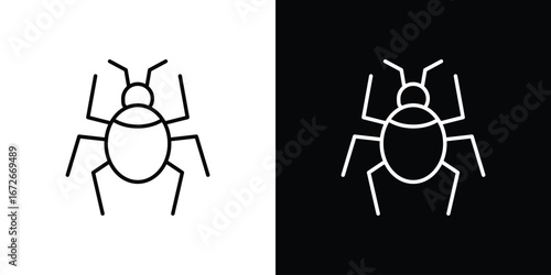 Bug icon Lineal Style Vector Illustration. Vector symbol pictogram