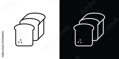 Bread loaf icon Lineal Style Vector Illustration. Vector symbol pictogram